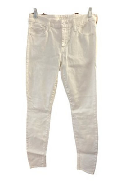 Mother Women’s The Looker Glass Slipper Jeans Sz 28 White Ankle Stretch Denim ￼￼ - Picture 1 of 10